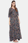 The Kaftan Company Modal Full Length Nightdress - Black — thumbnail 2
