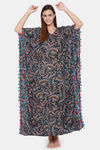 The Kaftan Company Modal Full Length Nightdress - Black — thumbnail 5