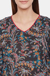 The Kaftan Company Modal Full Length Nightdress - Black — thumbnail 6
