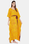 The Kaftan Company Modal Full Length Nightdress - Yellow — thumbnail 2