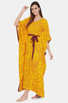 The Kaftan Company Modal Full Length Nightdress - Yellow — thumbnail 3