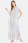 The Kaftan Company Modal Full Length Nightdress - White — thumbnail 1