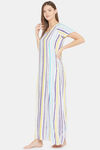 The Kaftan Company Modal Full Length Nightdress - White — thumbnail 3