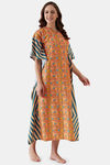 The Kaftan Company Cotton Full Length Nightdress - Print — thumbnail 2
