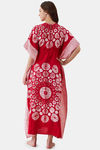 The Kaftan Company Cotton Full Length Nightdress - Red — thumbnail 4