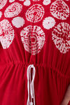 The Kaftan Company Cotton Full Length Nightdress - Red — thumbnail 7