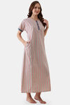 The Kaftan Company Cotton Full Length Nightdress - Print — thumbnail 2