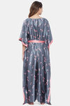 The Kaftan Company Satin Nightwear + Robe (Pack of 2) - Grey — thumbnail 4