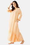 The Kaftan Company Cotton Nightdress - Peach — thumbnail 2