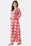 The Kaftan Company Natural Fabric Nightdress - Red — thumbnail 2