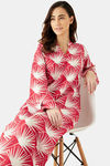 The Kaftan Company Natural Fabric Nightdress - Red — thumbnail 5