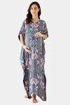 The Kaftan Company Modal Maternity Nightdress - Navy Blue — thumbnail 1