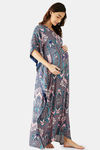 The Kaftan Company Modal Maternity Nightdress - Navy Blue — thumbnail 2