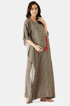 The Kaftan Company Rayon Maternity Nightdress - Olive — thumbnail 2