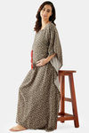 The Kaftan Company Rayon Maternity Nightdress - Olive — thumbnail 5