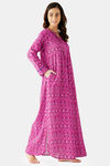 The Kaftan Company Cotton Nightdress - Pink — thumbnail 3