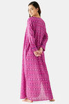 The Kaftan Company Cotton Nightdress - Pink — thumbnail 4