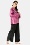 The Kaftan Company Rayon Pyjama Set - Pink — thumbnail 2