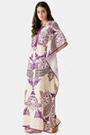 The Kaftan Company Polyester Full Length Nightdress - Off White — thumbnail 2