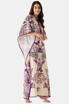 The Kaftan Company Polyester Full Length Nightdress - Off White — thumbnail 3