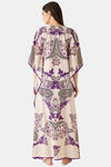 The Kaftan Company Polyester Full Length Nightdress - Off White — thumbnail 4