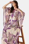 The Kaftan Company Polyester Full Length Nightdress - Off White — thumbnail 6