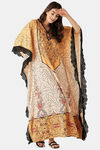 The Kaftan Company Polyester Full Length Nightdress - Yellow — thumbnail 1