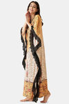The Kaftan Company Polyester Full Length Nightdress - Yellow — thumbnail 2