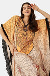 The Kaftan Company Polyester Full Length Nightdress - Yellow — thumbnail 6