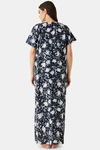 The Kaftan Company Cotton Full Length Nightdress - Black — thumbnail 4