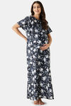 The Kaftan Company Cotton Full Length Nightdress - Black — thumbnail 6