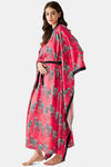 The Kaftan Company Polyester Full Length Nightdress - Fuchsia — thumbnail 2