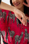 The Kaftan Company Polyester Full Length Nightdress - Fuchsia — thumbnail 7