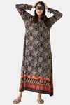 The Kaftan Company Modal Full Length Nightdress - Black — thumbnail 1