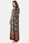 The Kaftan Company Modal Full Length Nightdress - Black — thumbnail 2