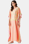 The Kaftan Company Satin Full Length Nightdress - Pink — thumbnail 2
