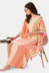 The Kaftan Company Satin Full Length Nightdress - Pink — thumbnail 5