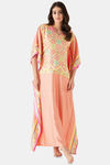 The Kaftan Company Satin Full Length Nightdress - Pink — thumbnail 6