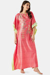 The Kaftan Company Satin Full Length Nightdress - Coral — thumbnail 3