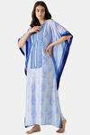 The Kaftan Company Satin Full Length Nightdress - Blue — thumbnail 2
