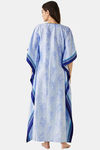 The Kaftan Company Satin Full Length Nightdress - Blue — thumbnail 4