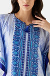 The Kaftan Company Satin Full Length Nightdress - Blue — thumbnail 7
