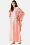 The Kaftan Company Satin Full Length Nightdress - Pink — thumbnail 2