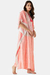 The Kaftan Company Satin Full Length Nightdress - Pink — thumbnail 3