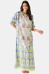 The Kaftan Company Satin Full Length Nightdress - White — thumbnail 1