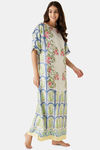 The Kaftan Company Satin Full Length Nightdress - White — thumbnail 3