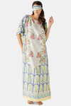 The Kaftan Company Satin Full Length Nightdress - White — thumbnail 6