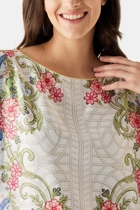 The Kaftan Company Satin Full Length Nightdress - White — image 7