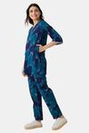 The Kaftan Company Cotton Loungewear Set - Blue — thumbnail 2