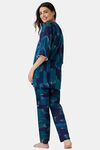 The Kaftan Company Cotton Loungewear Set - Blue — thumbnail 3